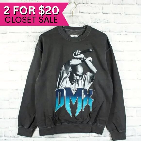 DMX Gray Crew Neck Long Sleeve Pullover Sweatshirt Unisex Small Music Band Merch - Picture 1 of 6